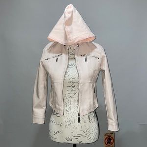 girls Joujou vegan leather jacket